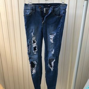 distressed jeans